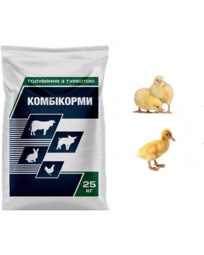 Гровер для курчат, каченят, гусят Готовий комбікорм від 5-ти тижнів (25кг) АМ54