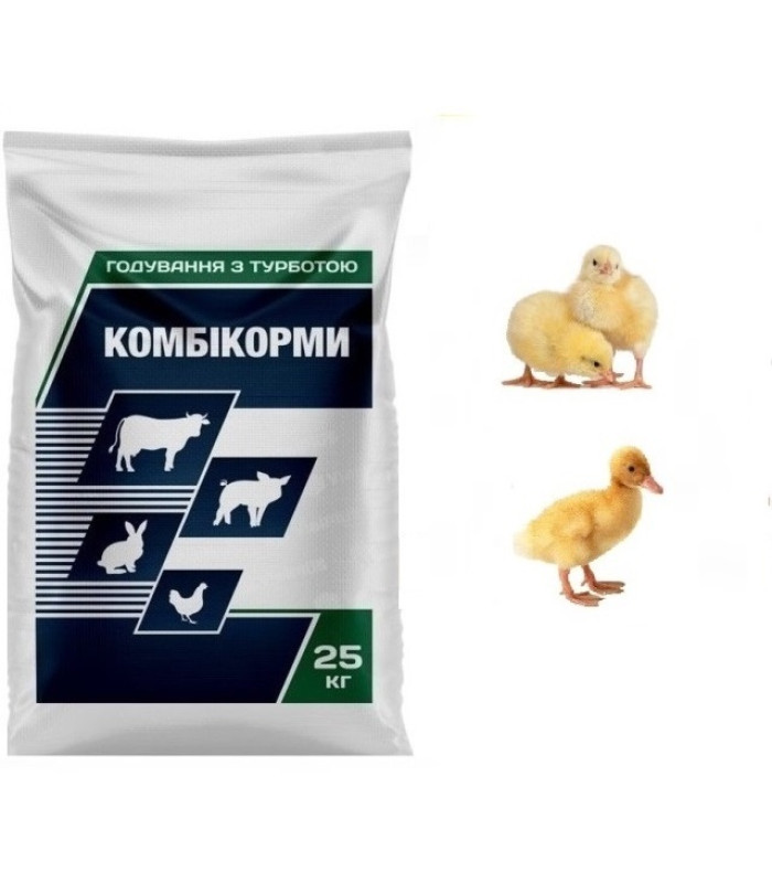 Гровер для курчат, каченят, гусят Готовий комбікорм від 5-ти тижнів (25кг) АМ54