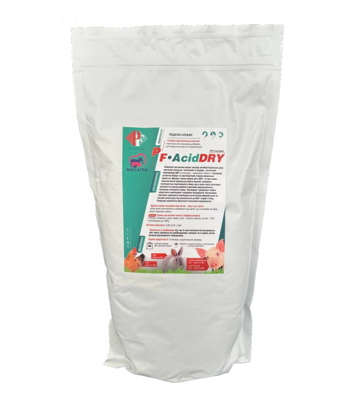 PF-Acid Dry Підкислювач Суміш органічних кислот для тваринництва та птахівництва 1012 (2кг)